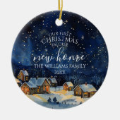 Décoration En Céramique Notre Premier Noël Dans Notre Nouvelle Maison Rust (Devant)