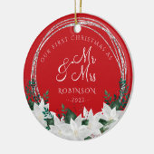 Décoration En Céramique Notre premier Noël de Noël (Gauche)