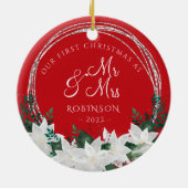 Décoration En Céramique Notre premier Noël de Noël (Dos)