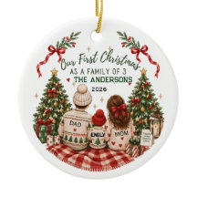 Notre premier Noël en famille de 3 personnalisé