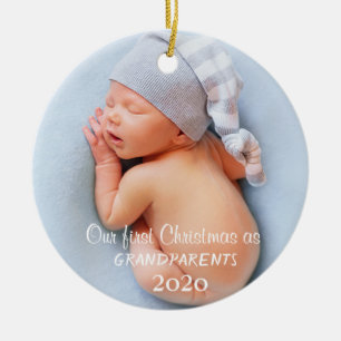 Décoration En Céramique Notre premier Noël en tant que grands-parents, pho