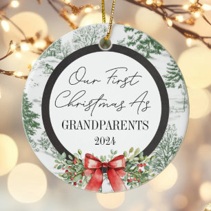 Décoration En Céramique Notre premier Noël en tant que grands-parents Phot