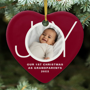 Décoration En Céramique Notre Premier Noël en tant que Grands-Parents Phot