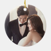 Décoration En Céramique "Notre premier Noël en tant que Monsieur. & Mme." (Dos)