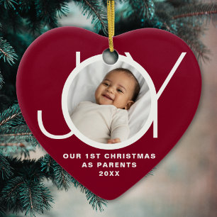 Décoration En Céramique Notre premier Noël en tant que parents Photo Marro