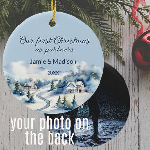 Décoration En Céramique Notre premier Noël en tant que partenaires Photo S