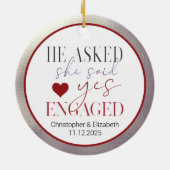 Décoration En Céramique Notre premier Noël engagé (Dos)