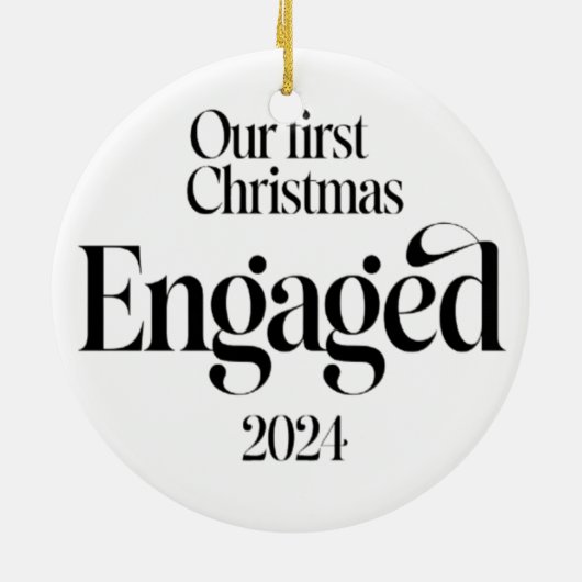 Décoration En Céramique notre premier noël engagé 2024 (Dos)