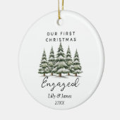 Décoration En Céramique Notre premier Noël engagé couple personnalisé (Gauche)