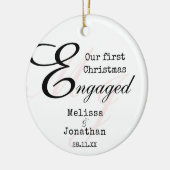 Décoration En Céramique Notre premier Noël Engagé minimal rose moderne (Gauche)