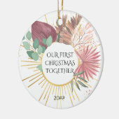 Décoration En Céramique Notre premier Noël Ensemble Boho Pampas (Gauche)