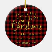 Décoration En Céramique Notre premier Noël Ensemble Rustic Chic Farmhouse (Dos)