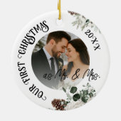 Décoration En Céramique Notre premier Noël marié (Dos)