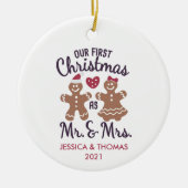 Décoration En Céramique Notre premier Noël marié (Devant)