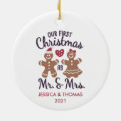 Décoration En Céramique Notre premier Noël marié (Dos)