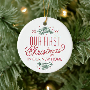 Décoration En Céramique Notre premier Noël Nouvelle Maison Photo personnal