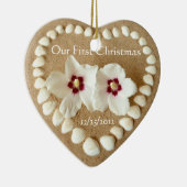 Décoration En Céramique Notre premier Noël - plage sablonneuse avec le (Droite)