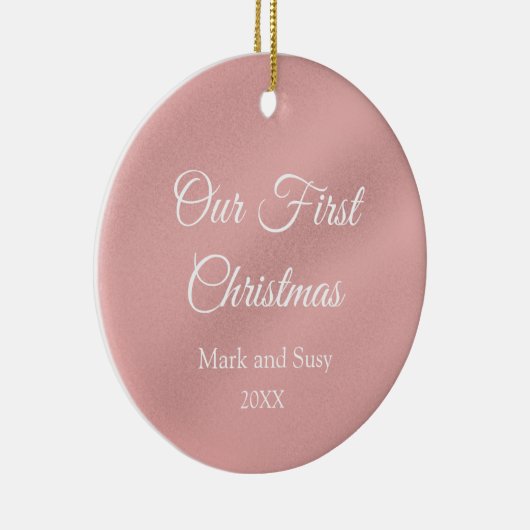 Décoration En Céramique Notre premier Rose de Noël Gold (Droite)