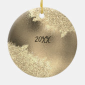 Décoration En Céramique Notre première année photo Couple Tree Décor (Dos)