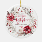 Décoration En Céramique Notre première couronne de Noël (Dos)