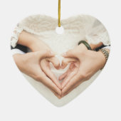 Décoration En Céramique Notre Première Crème Mariage De Noël Photo Céramiq (Dos)