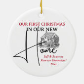 Décoration En Céramique Notre première maison de Noël (Dos)