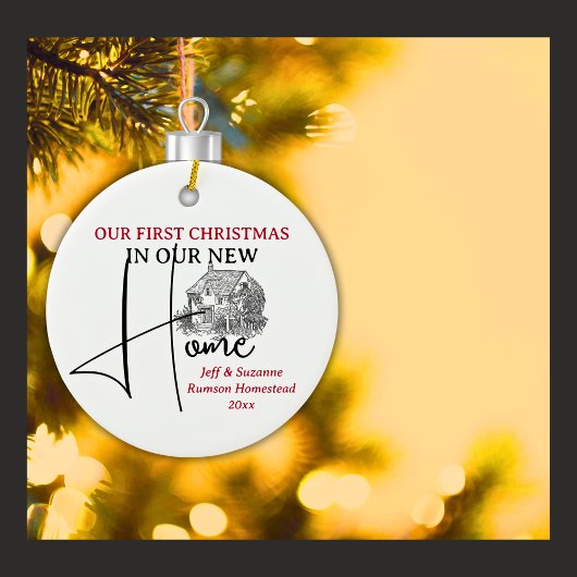 Décoration En Céramique Notre première maison de Noël