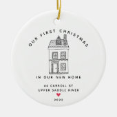 Décoration En Céramique Notre première nouvelle maison de Noël (Devant)