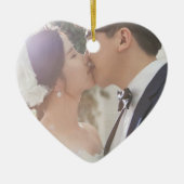 Décoration En Céramique Notre première photo de Mariage de Noël (Devant)