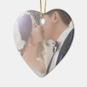 Décoration En Céramique Notre première photo de Mariage de Noël (Gauche)