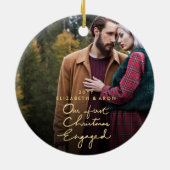 Décoration En Céramique Notre première photo sur mesure de Noël (Dos)