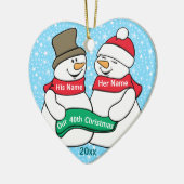 Décoration En Céramique Notre quarantième Noël (Gauche)