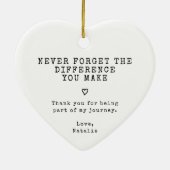 Décoration En Céramique N'Oubliez Jamais La Différence Que Vous Avez Faite (Dos)