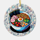 Décoration En Céramique Nouilles Pixel Art Ramen (Devant)