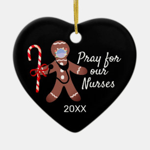 Décoration En Céramique Nourriture de Noël Covid Visage Masque Masque Pain