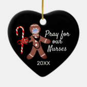 Décoration En Céramique Nourriture de Noël Covid Visage Masque Masque Pain (Dos)