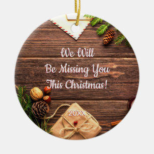 Décoration En Céramique Nous allons vous manquer ce Noël ! Messages DIY
