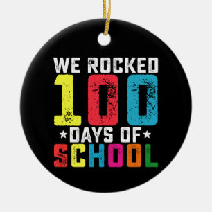 Décoration En Céramique Nous avons fêté 100 jours d'école Enseignant Élève