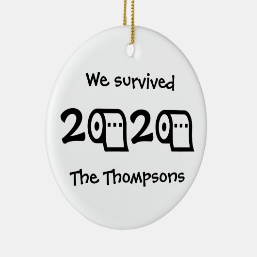 Décoration En Céramique Nous avons survécu 2020 papier toilette (Droite)