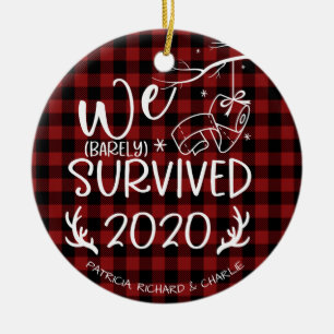 Décoration En Céramique Nous avons survécu à Noël Covid drôle mignon 2020