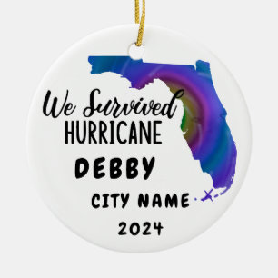 Décoration En Céramique Nous Avons Survécu ! Hurrican Debby Florida & City