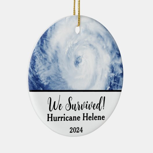 Décoration En Céramique Nous Avons Survécu ! Ouragan Helene 2024 (Droite)