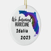 Décoration En Céramique Nous Avons Survécu ! Ouragan Idalia Floride 2023 (Droite)