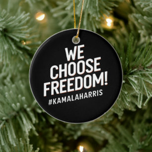 Décoration En Céramique Nous choisissons Freedom Kamala Harris 2024