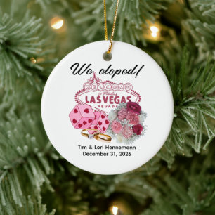 Décoration En Céramique NOUS NOUS SOMMES ENFUIS ! Annonce de mariage sur l