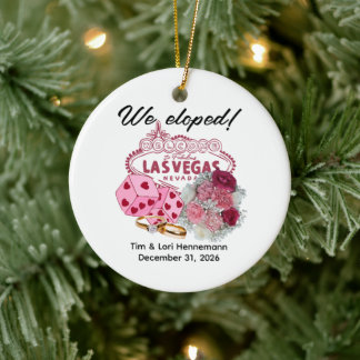 Décoration En Céramique NOUS NOUS SOMMES ENFUIS ! Annonce de mariage sur l