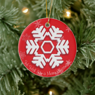 Décoration En Céramique Nous Te souhaitons un Joyeux Noël ! Bonne année 