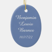 Décoration En Céramique Nouveau bébé photo Baby's First Christmas (Dos)