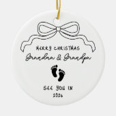 Décoration En Céramique Nouveau Faire-part bébé Noël (Devant)