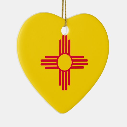 Décoration En Céramique Nouveau-Mexique État Drapeau (Droite)